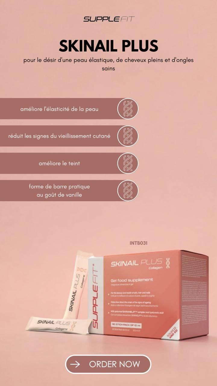 SKINAIL PLUS -Complément alimentaire en gel pour la peau, les cheveux et les ongles