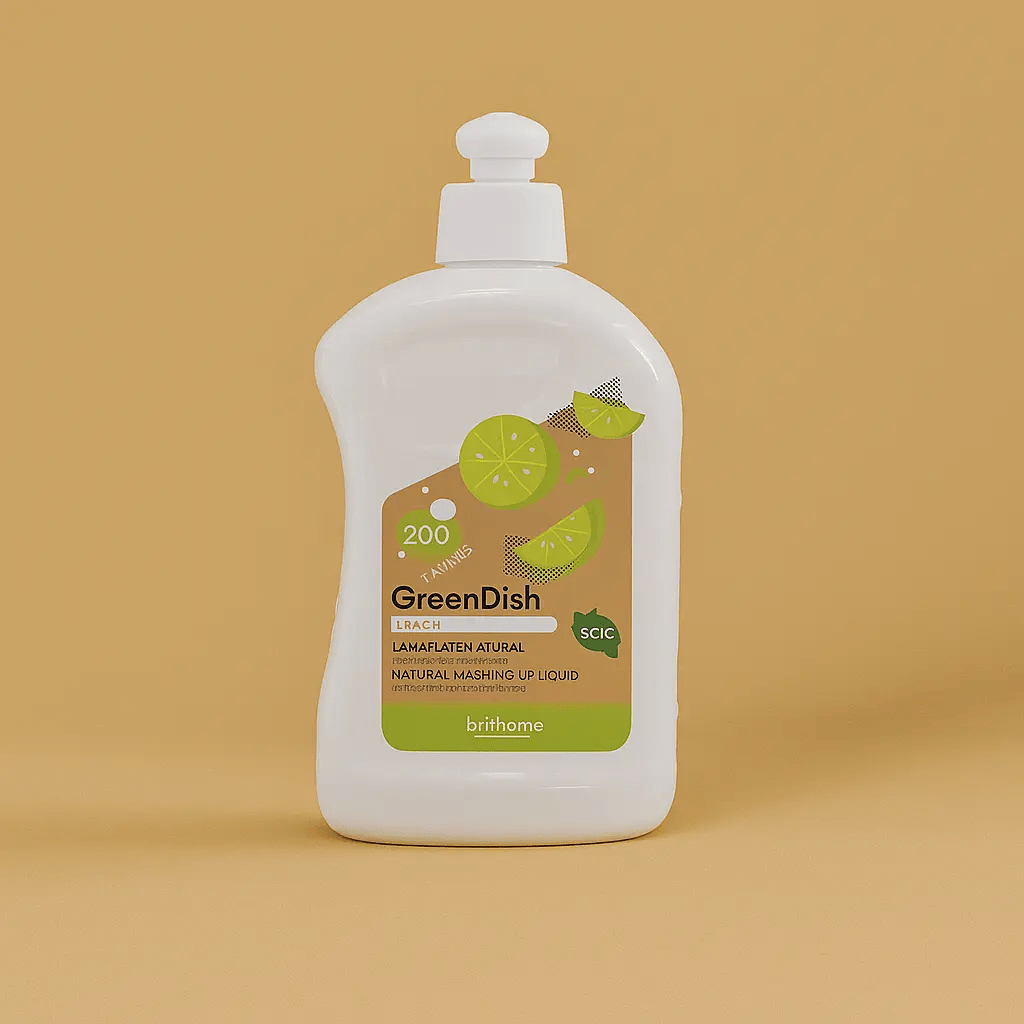 LIQUIDE VAISSELLE GREENDISH CITRON (AVEC SAPONAIRE OFFICINALE)